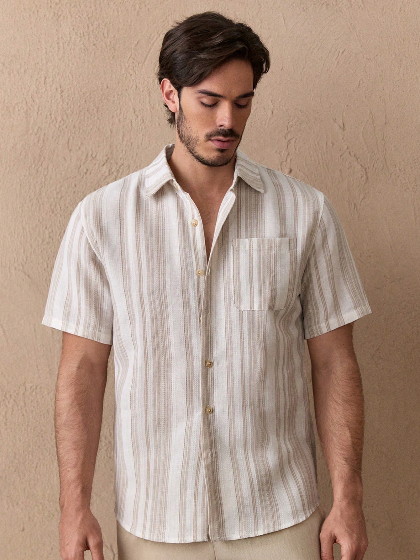 ChiClick | Striped Linen Resort Shirt