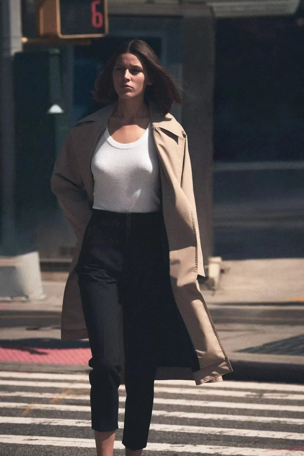 Minimalist High-Waisted Straight Leg Trousers