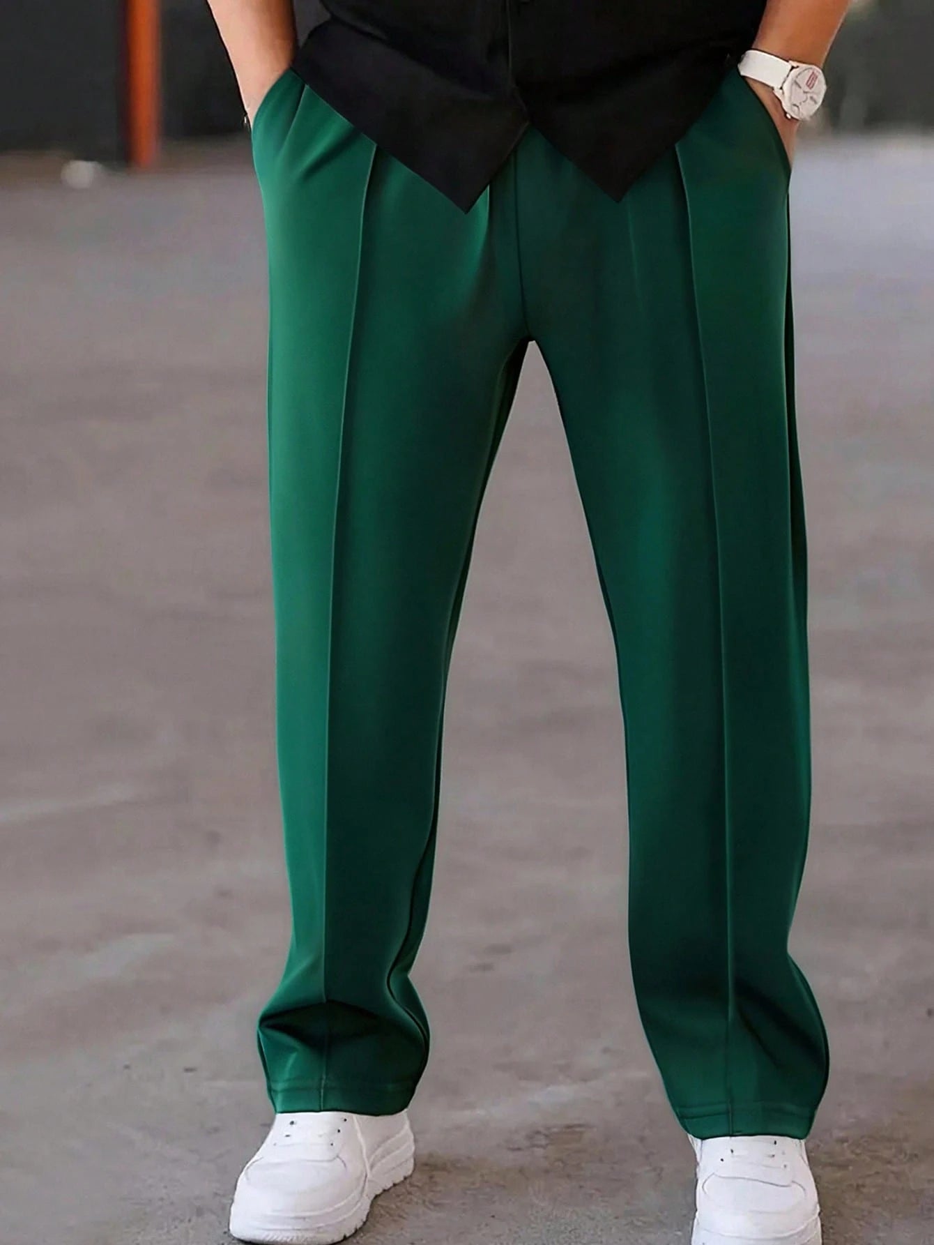 Relaxed Fit Pintuck Trousers