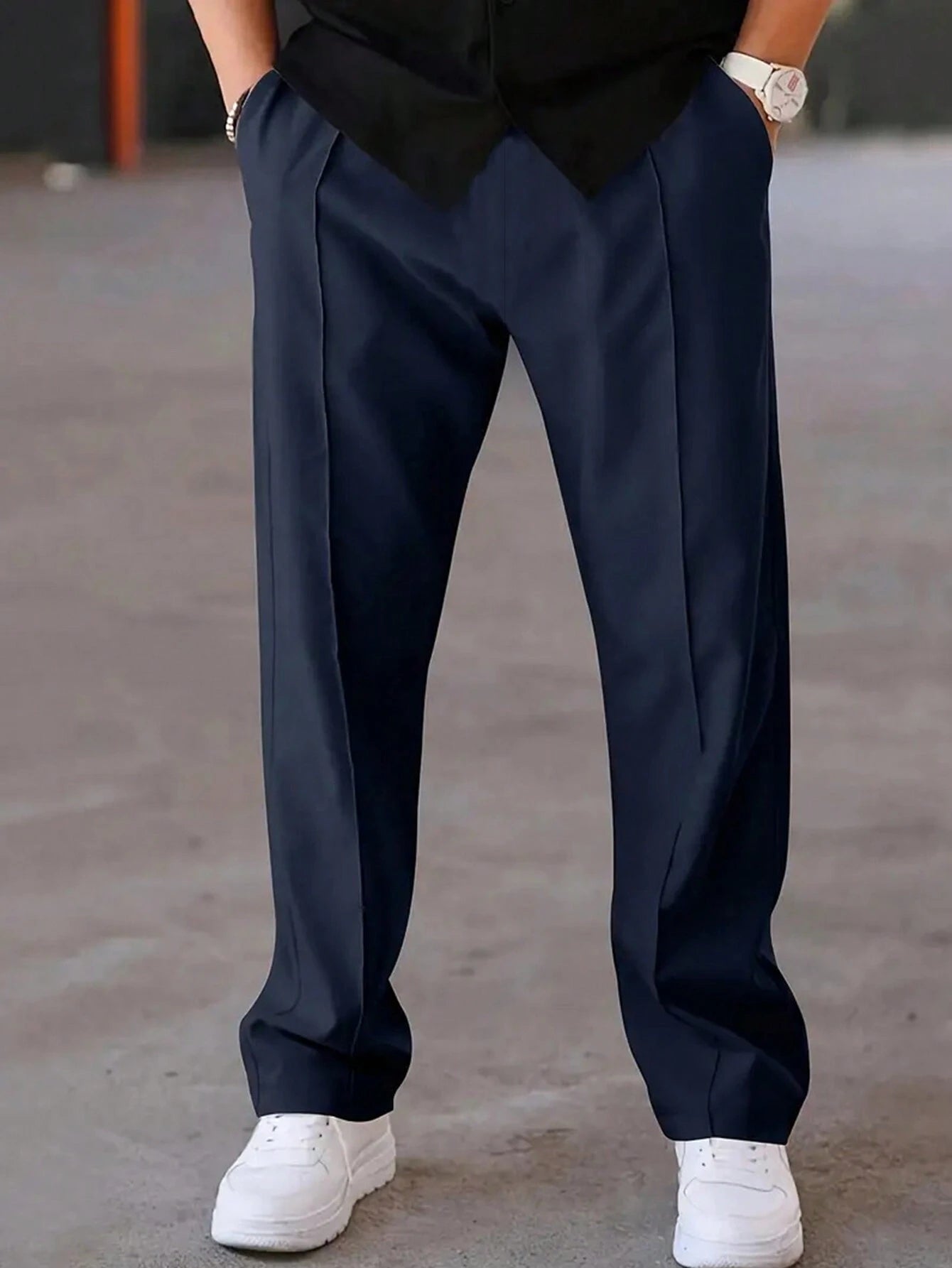 Relaxed Fit Pintuck Trousers