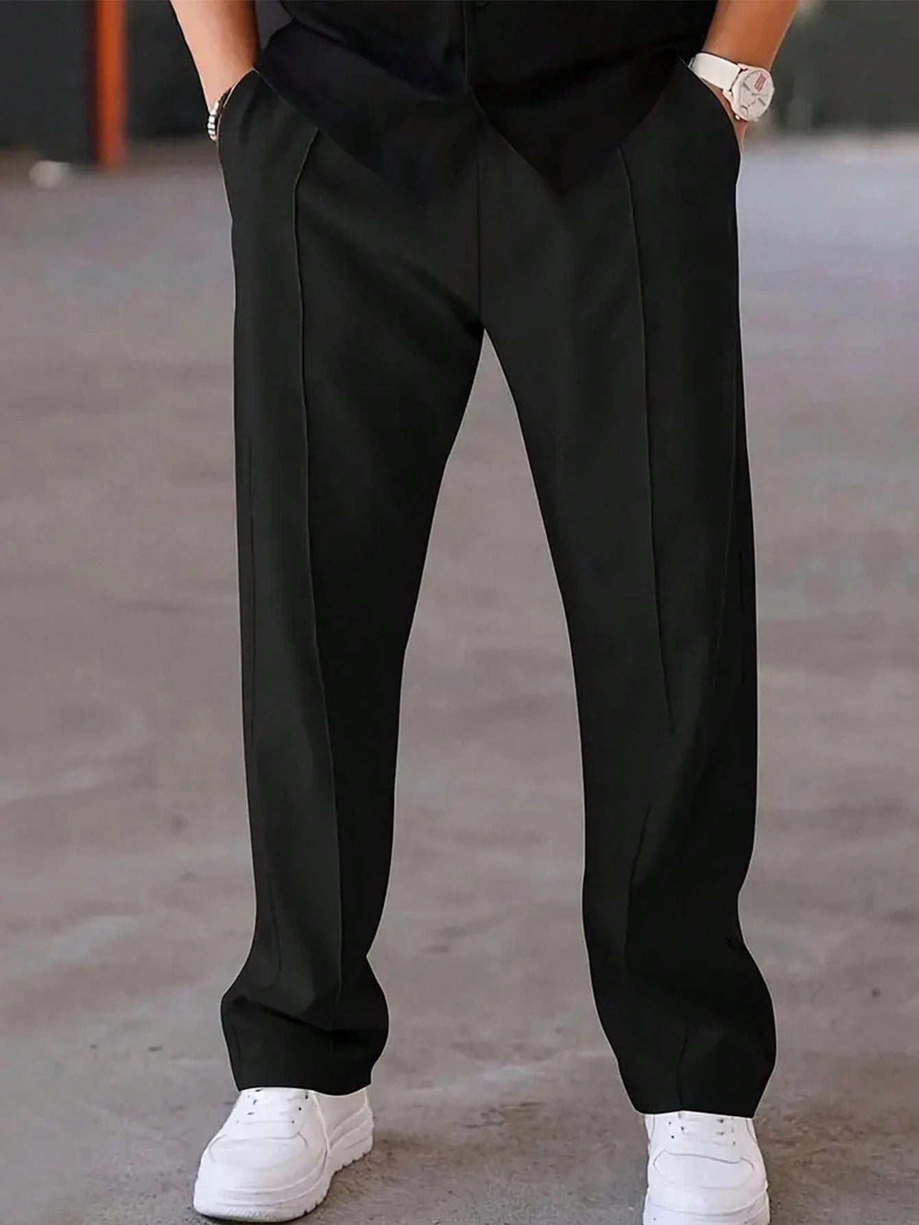 Relaxed Fit Pintuck Trousers
