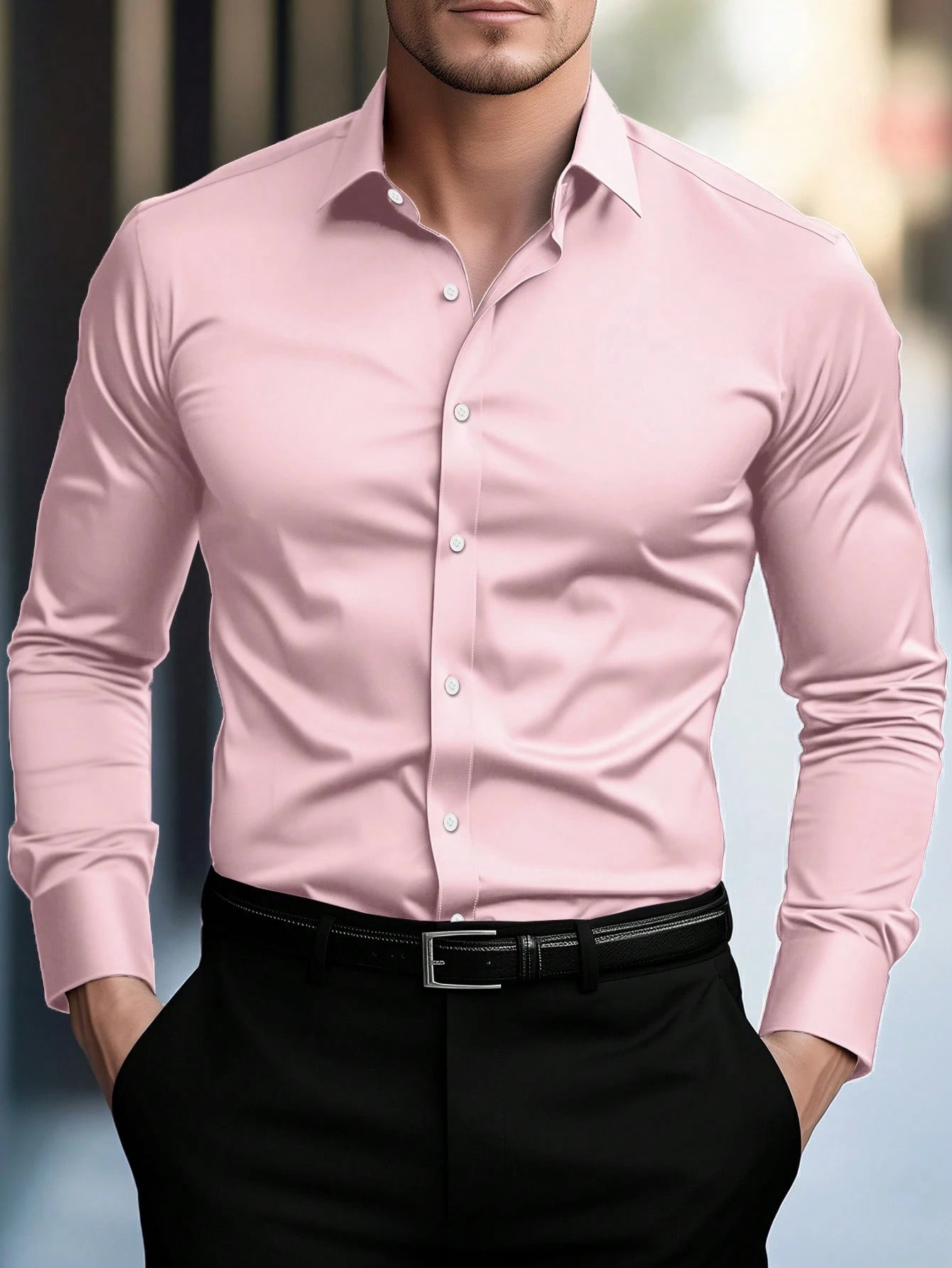 Slim Fit Stretch Formal Shirt