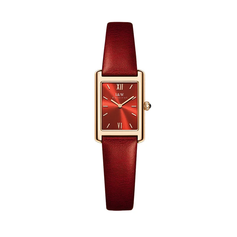 Women's Rose Gold Rectangular Watch