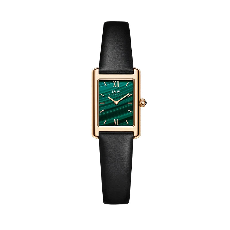 Women's Rose Gold Rectangular Watch