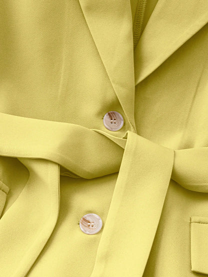 Belted Tailored Sleeveless Blazer