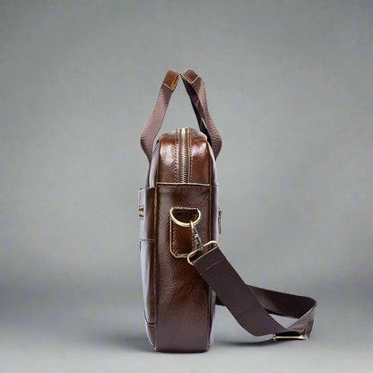Burnished Leather Business Briefcase