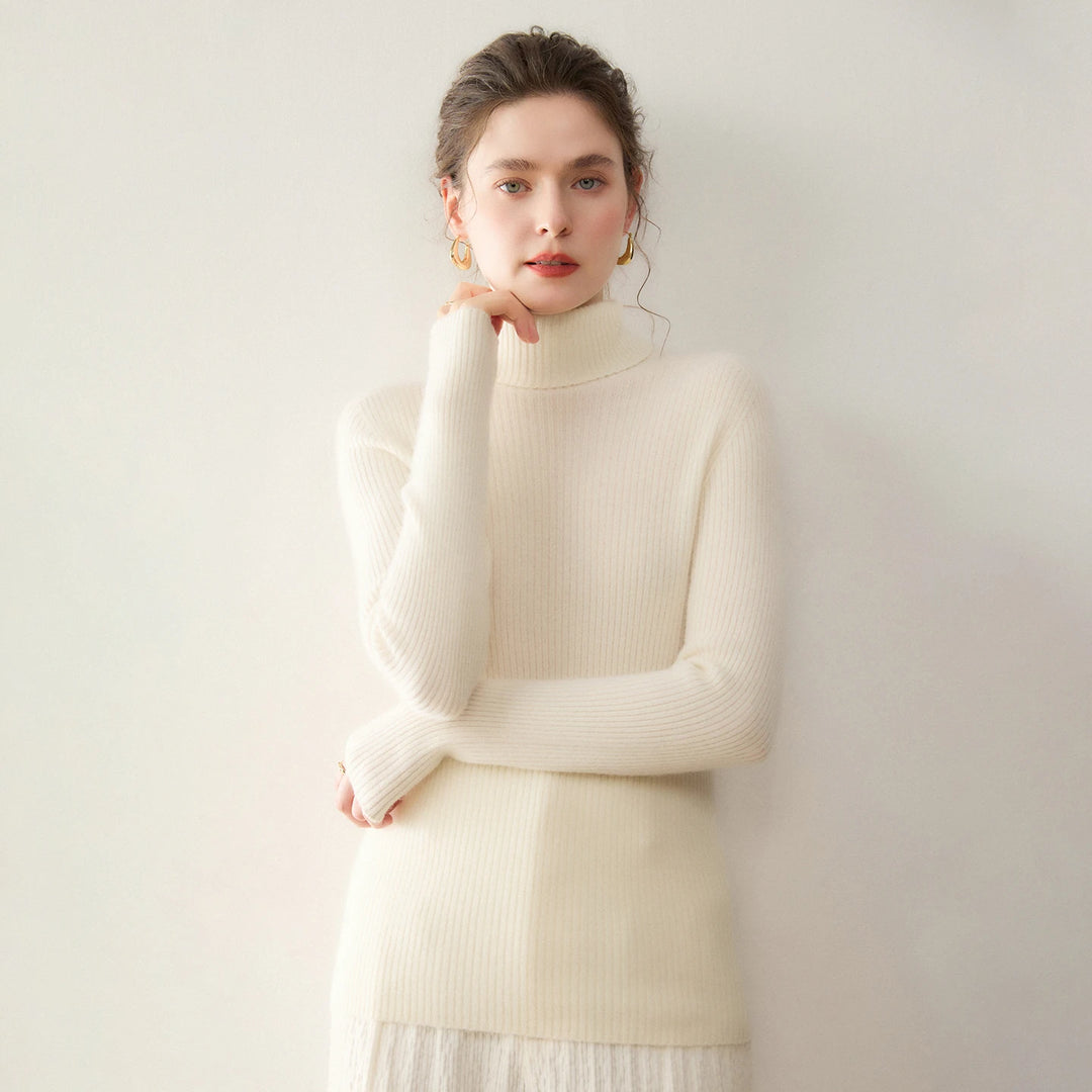 Cashmere Wool Turtleneck Sweater