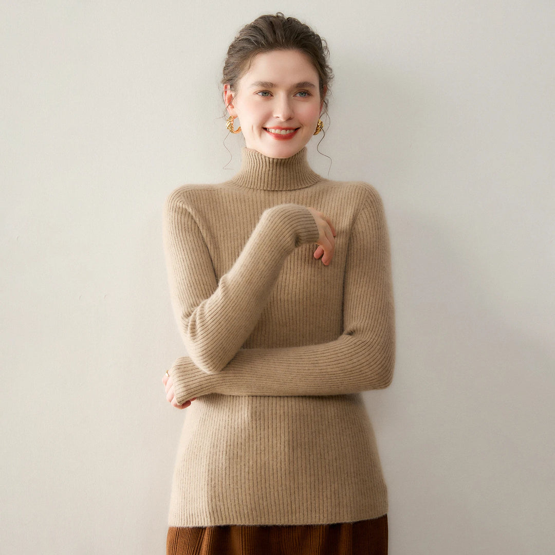Cashmere Wool Turtleneck Sweater