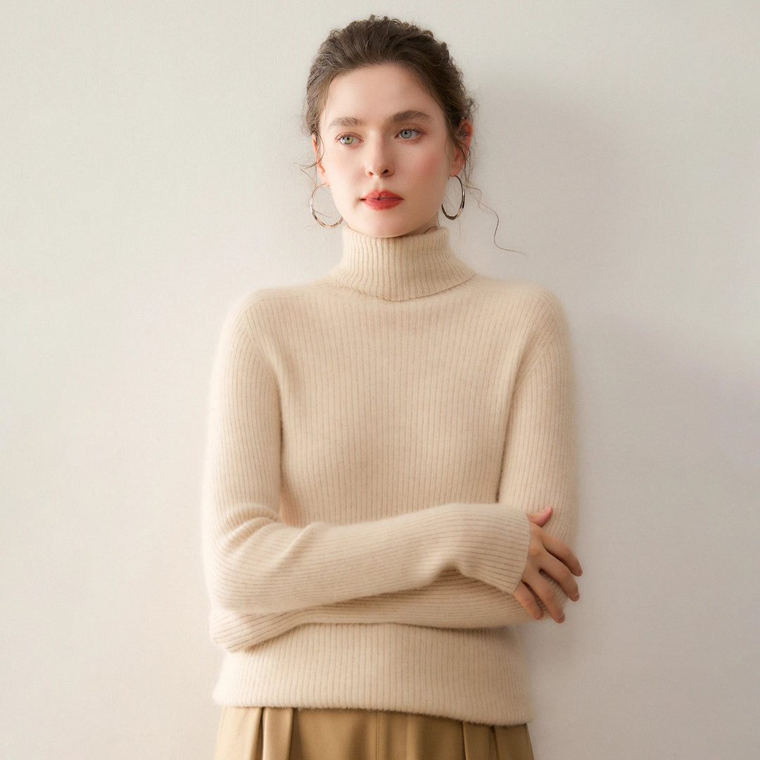 Cashmere Wool Turtleneck Sweater