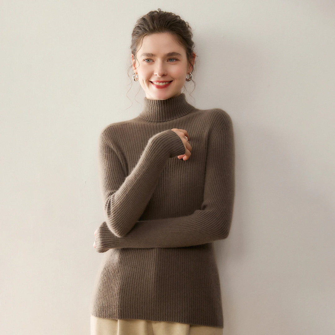 Cashmere Wool Turtleneck Sweater
