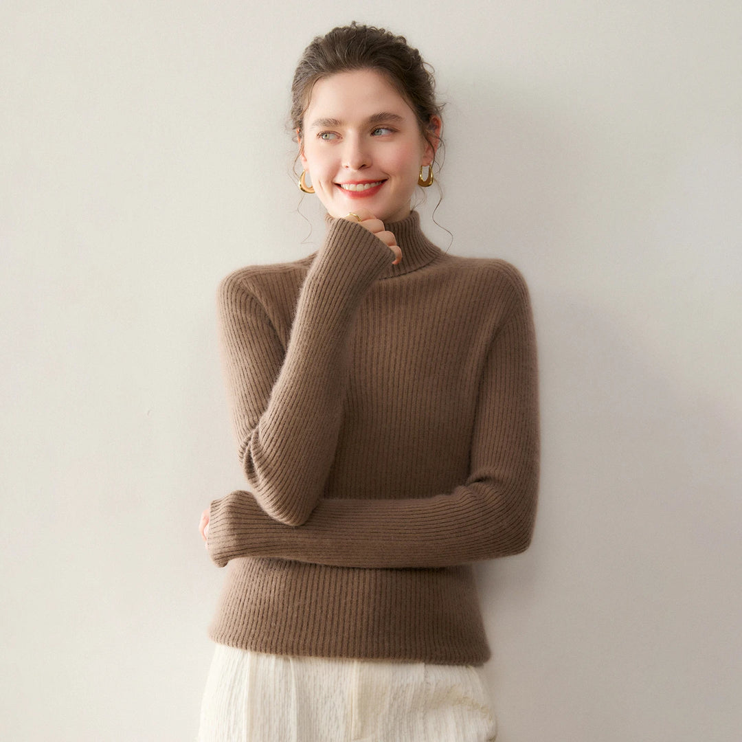 Cashmere Wool Turtleneck Sweater
