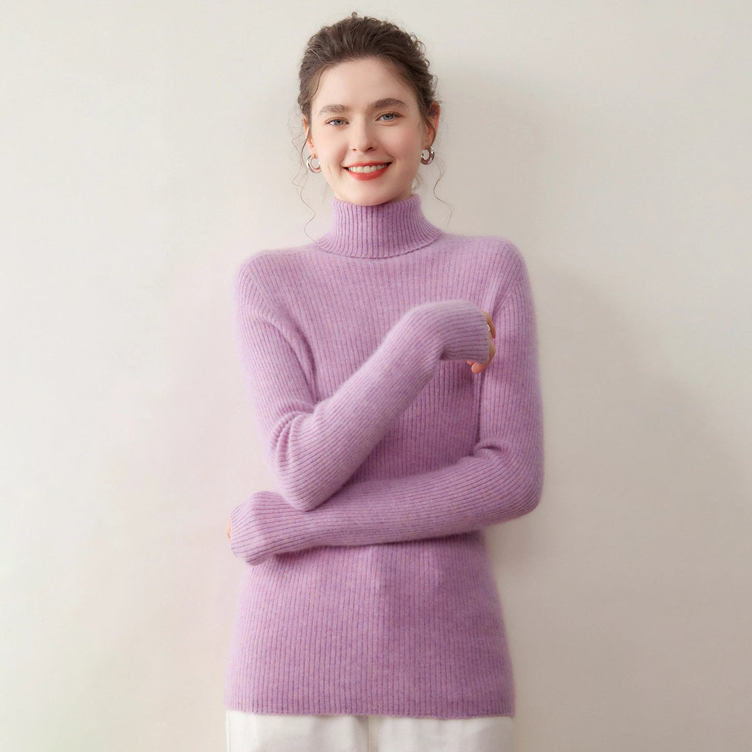 Cashmere Wool Turtleneck Sweater