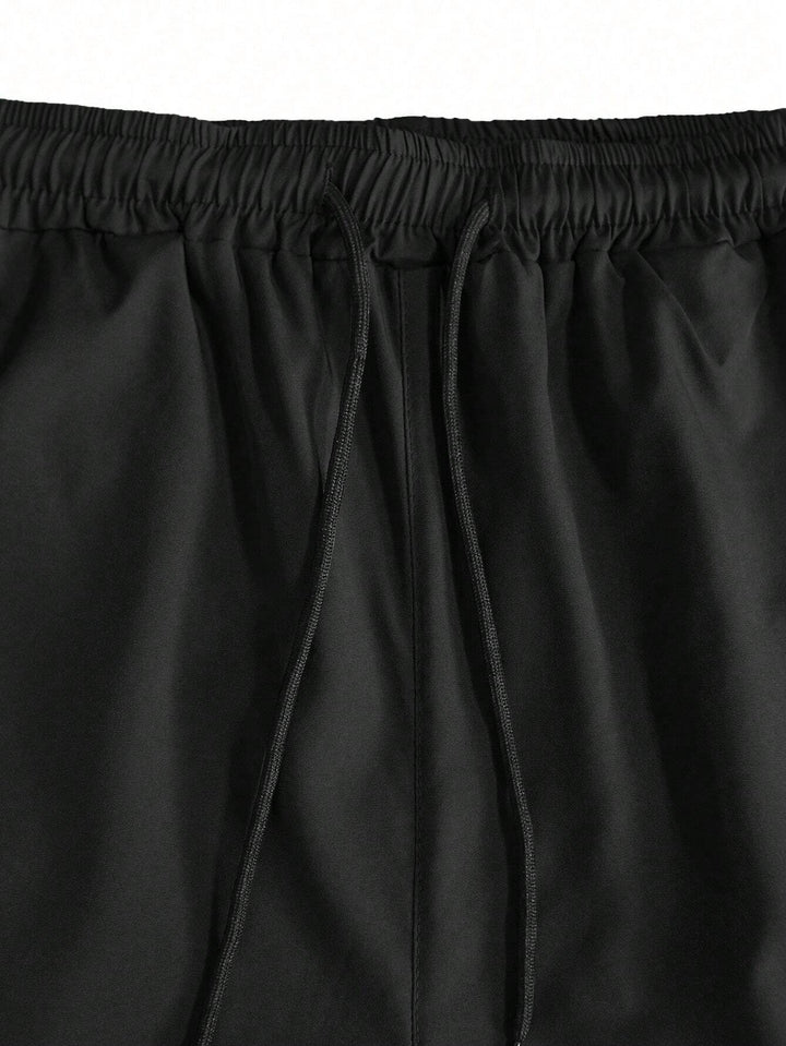 Casual Drawstring Cropped Trousers