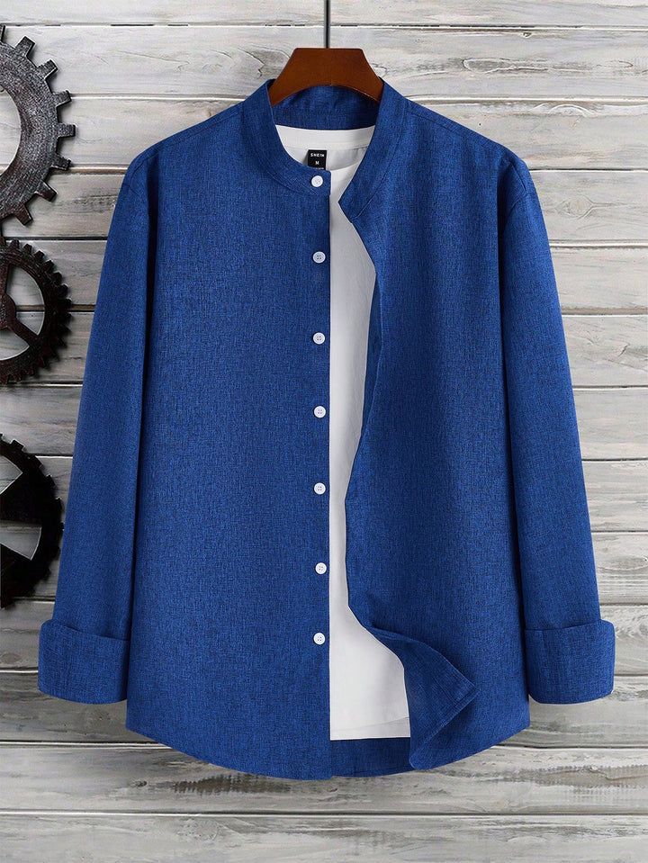 Casual Shirt Long Sleeve Button Down Brown