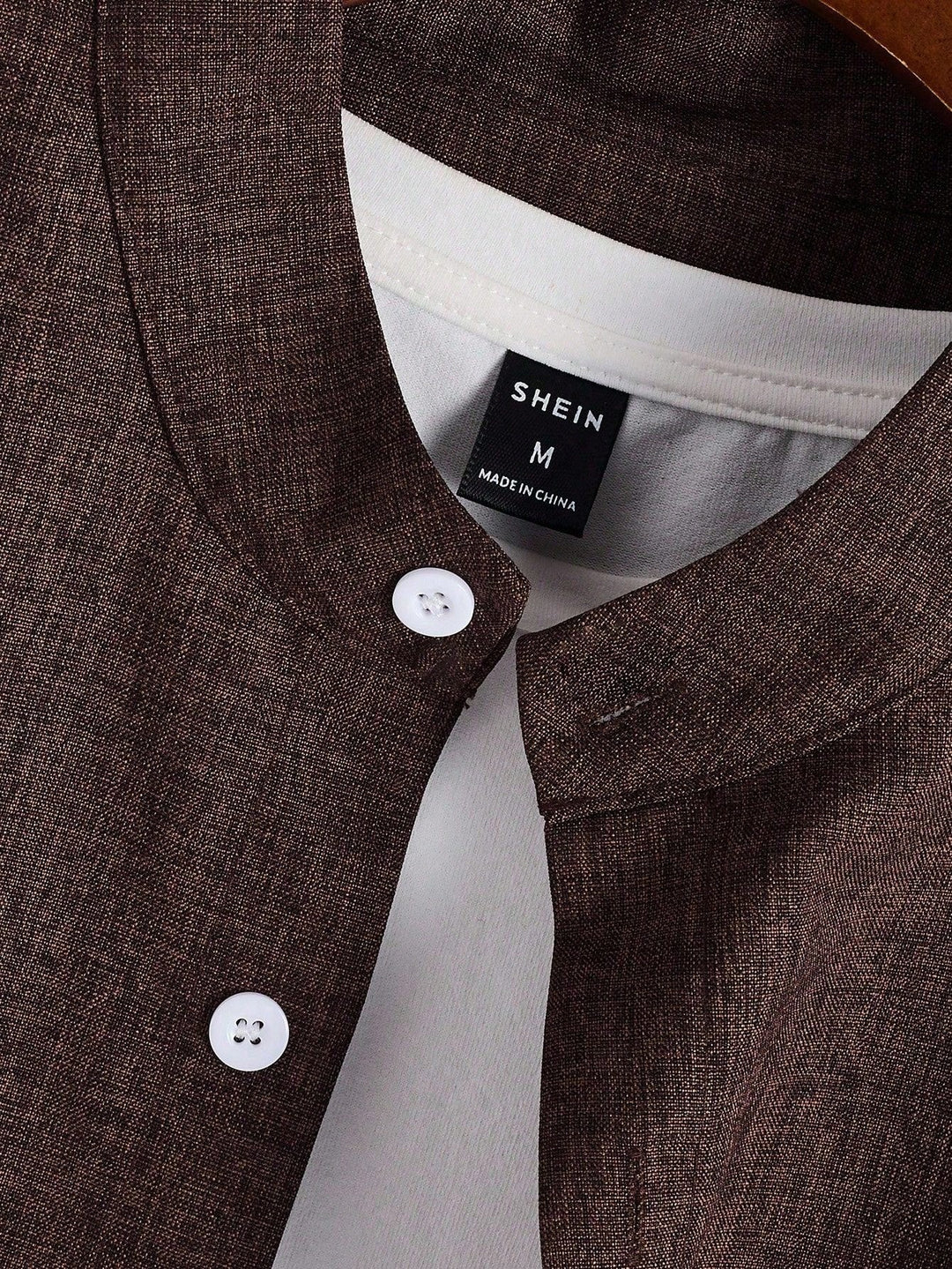 Casual Shirt Long Sleeve Button Down Brown