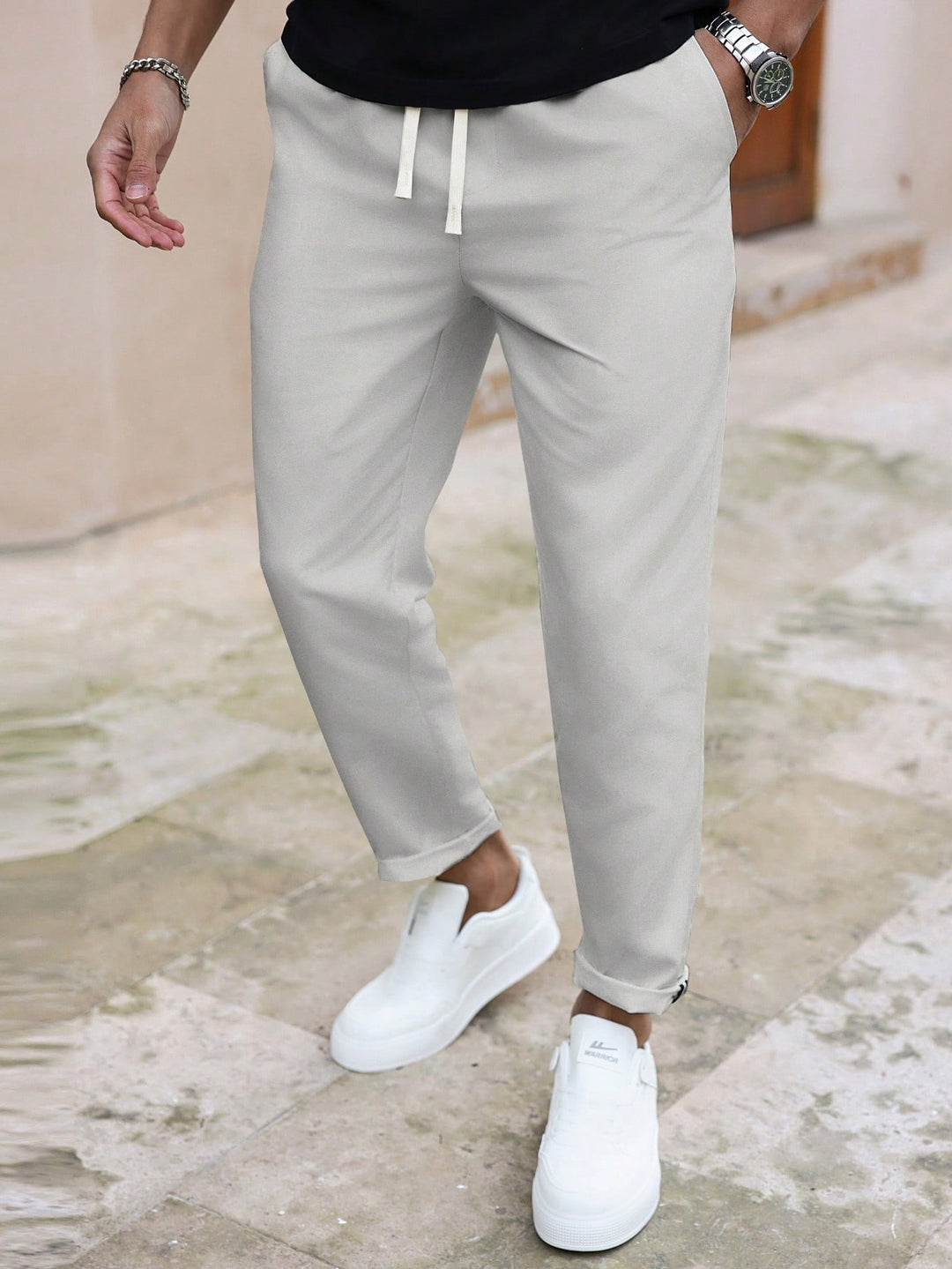 Casual Tapered Ankle Pants