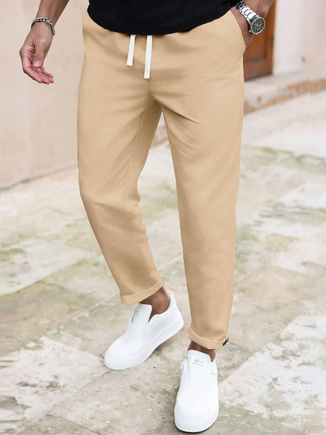 Casual Tapered Ankle Pants