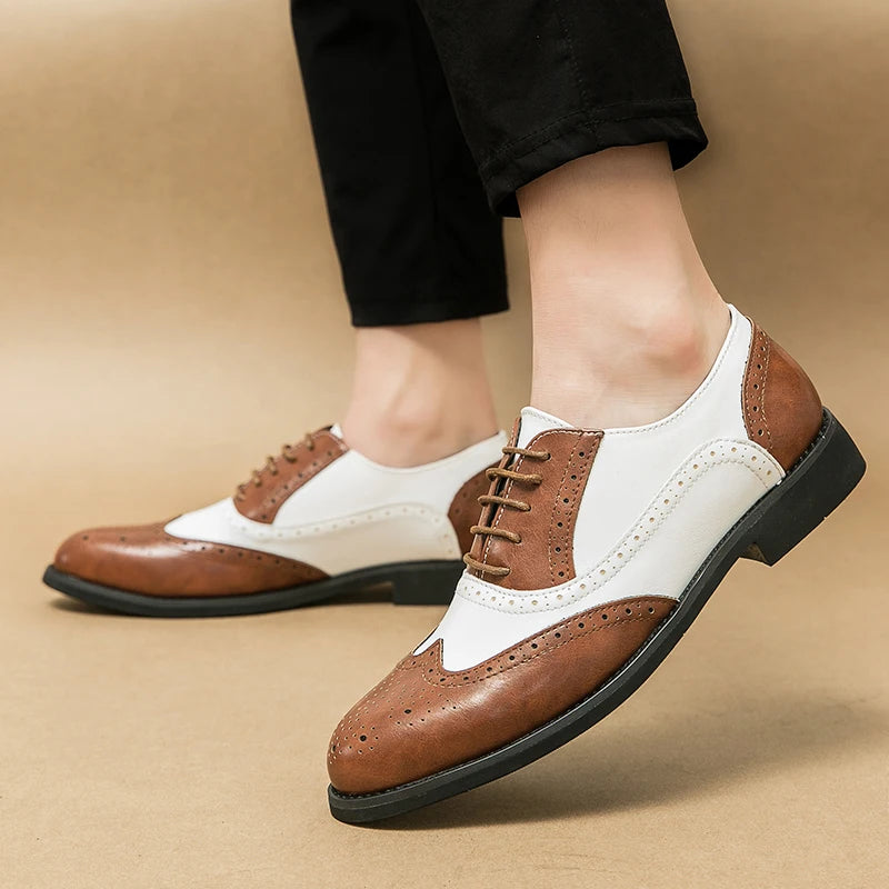 Classic Brogue Oxford Dress Shoes