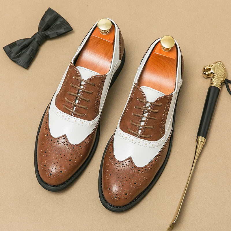 Classic Brogue Oxford Dress Shoes