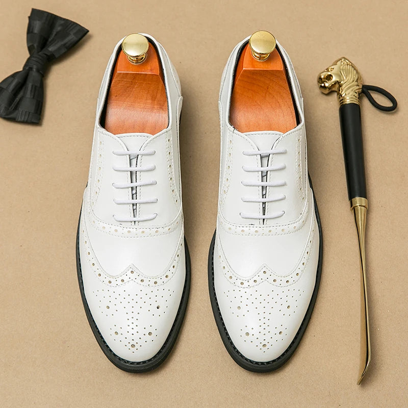 Classic Brogue Oxford Dress Shoes