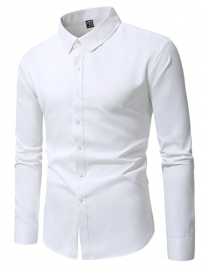 Classic  Dress Shirt Long Sleeve Formal