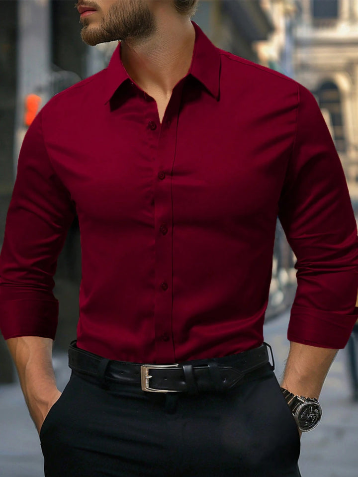 Classic Dress Shirt Long Sleeve Formal