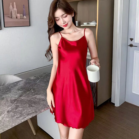  Classic Satin Slip Dress Nightgown