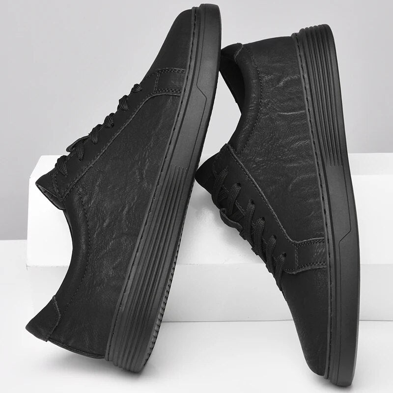 Classic Textured Leather Sneakers