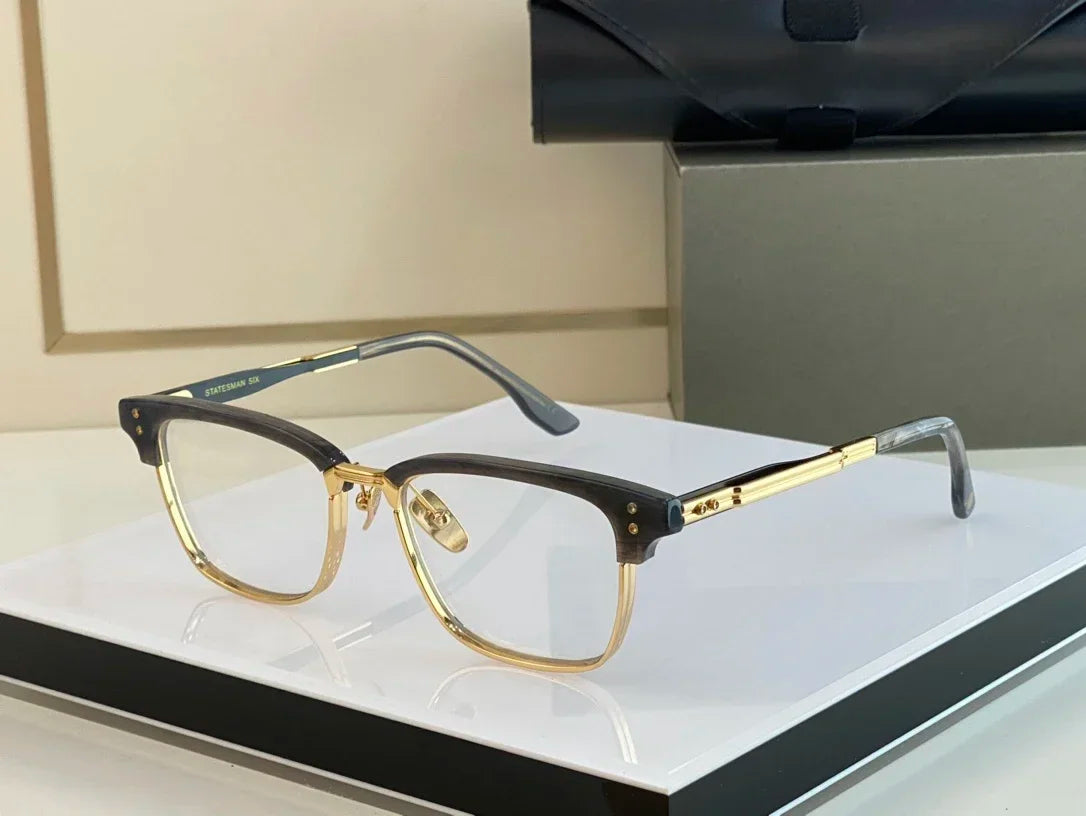 Classy Luxury Gold Browline Sunglasses