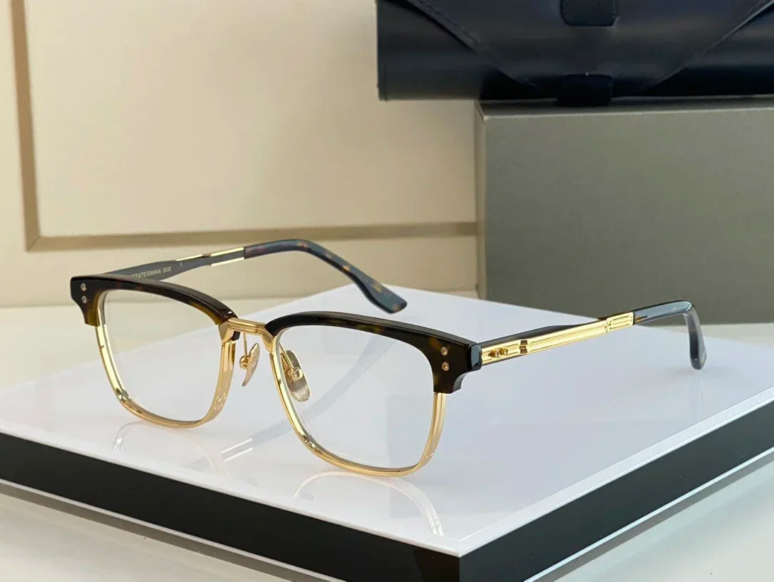 Classy Luxury Gold Browline Sunglasses