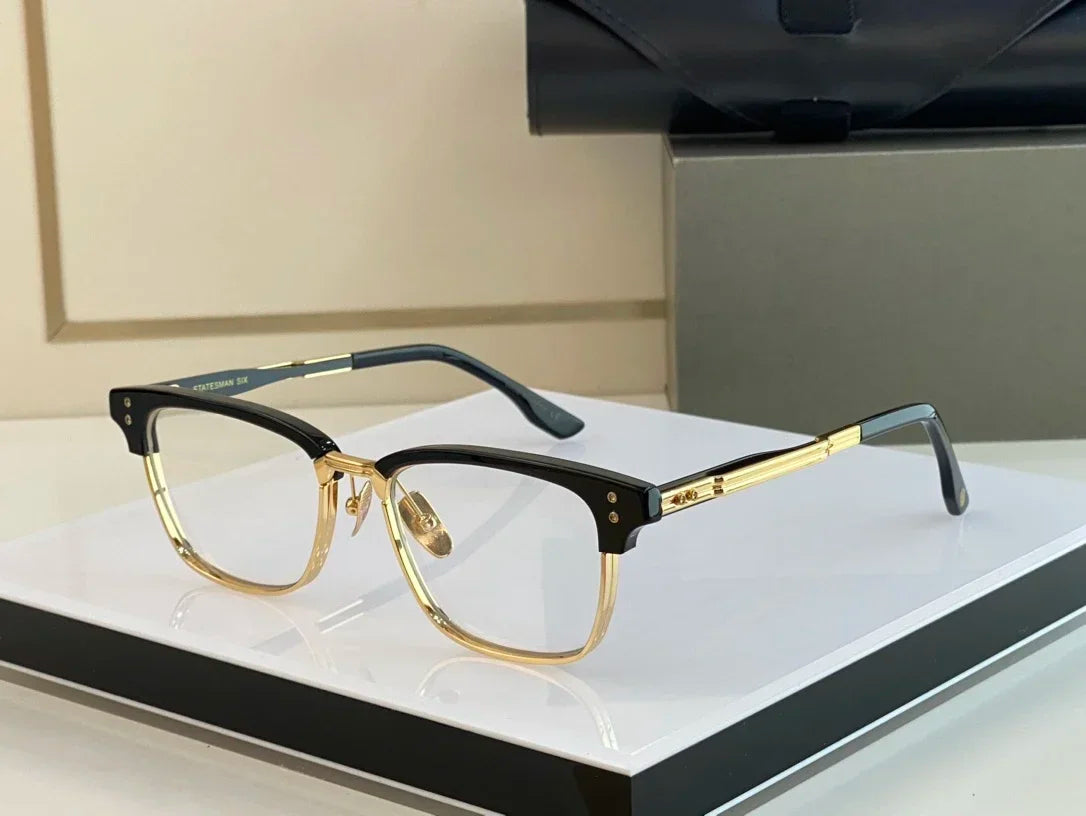 Classy Luxury Gold Browline Sunglasses