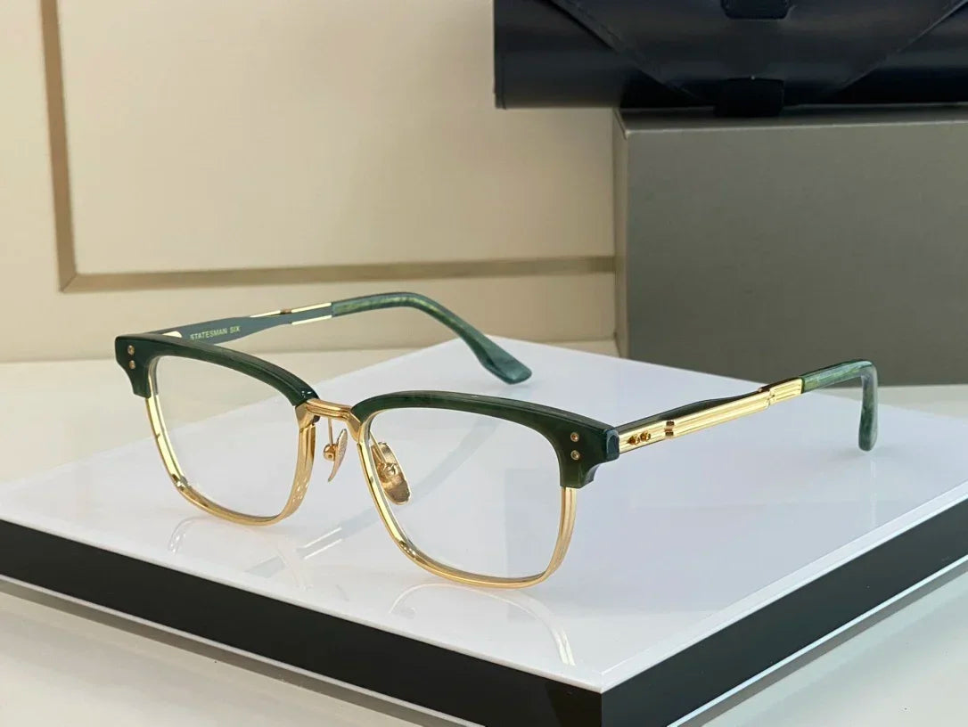 Classy Luxury Gold Browline Sunglasses