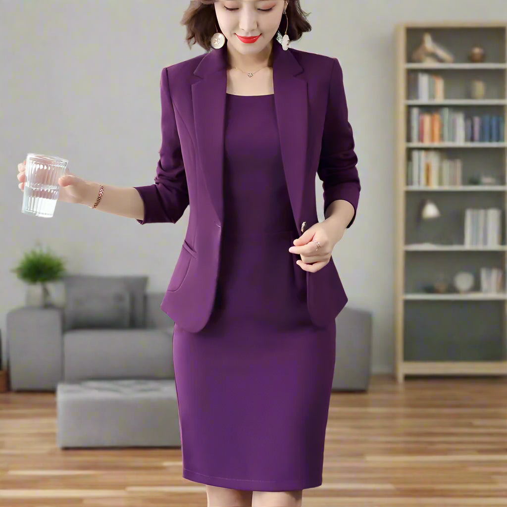 Collarless Professional Dress Set
