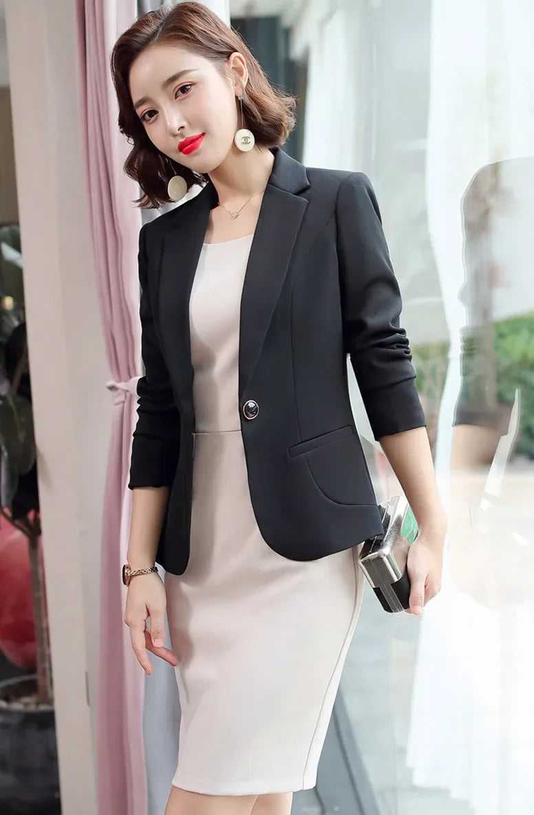  Collarless Professional Dress Set