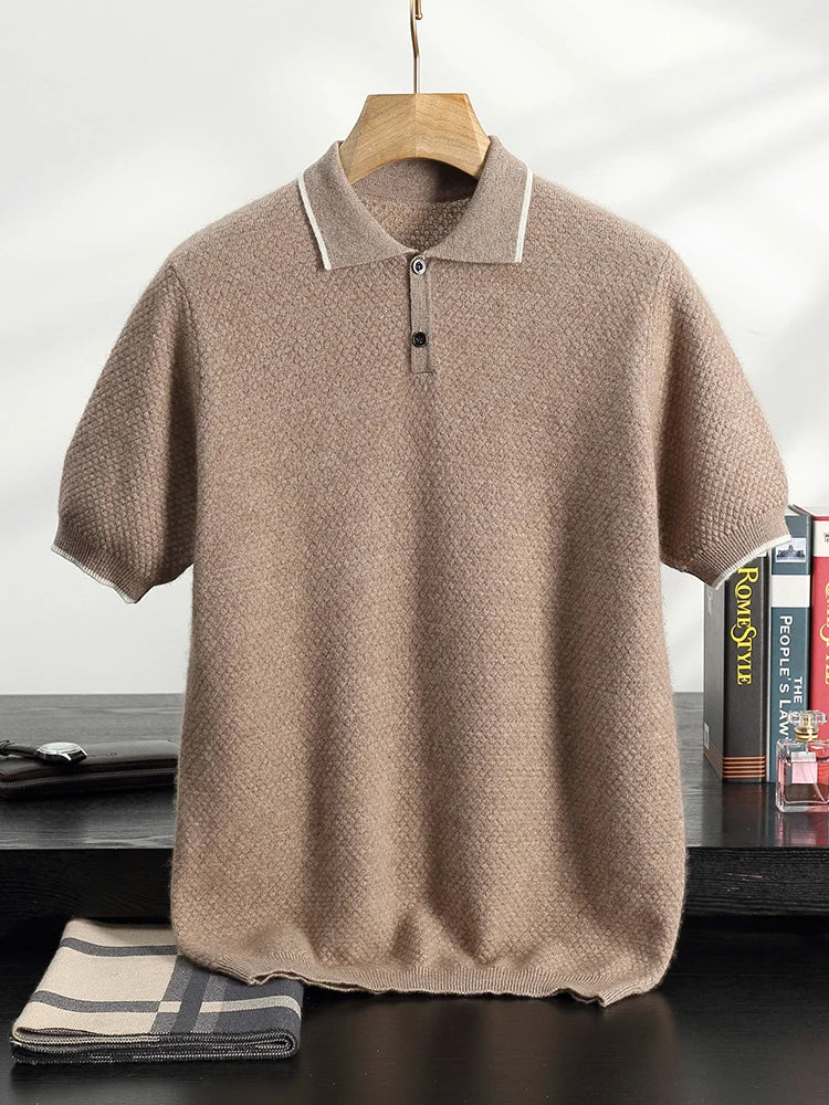 Contrast Trim Knit Sweater Polo
