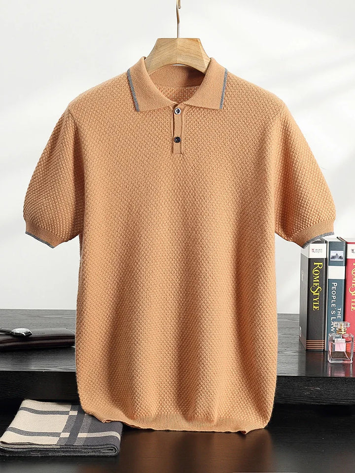 Contrast Trim Knit Sweater Polo