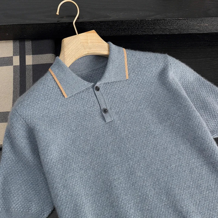 Contrast Trim Knit Sweater Polo