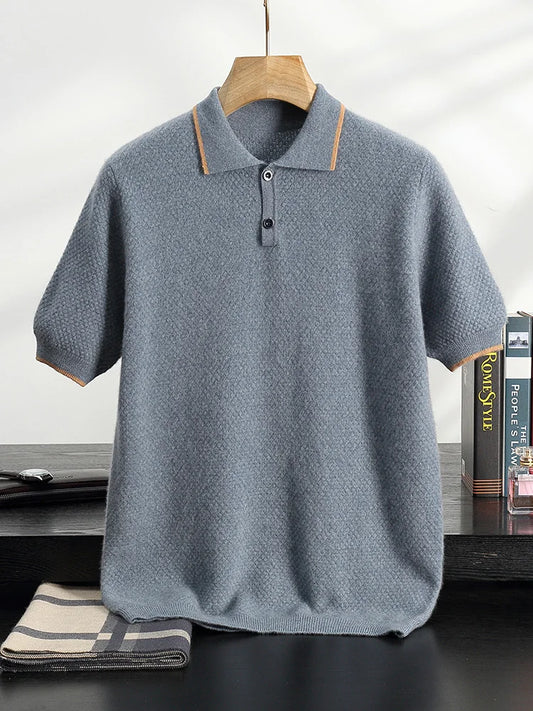 Contrast Trim Knit Sweater Polo