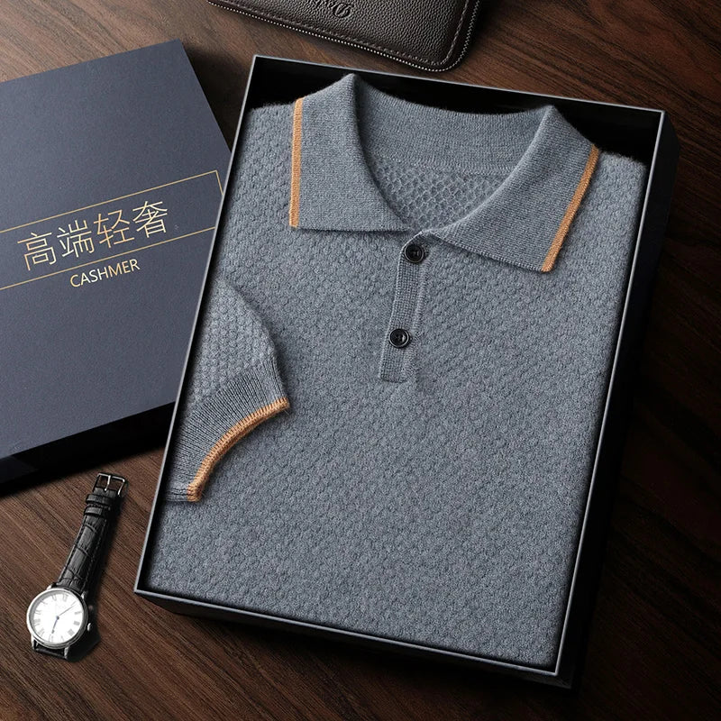 Contrast Trim Knit Sweater Polo