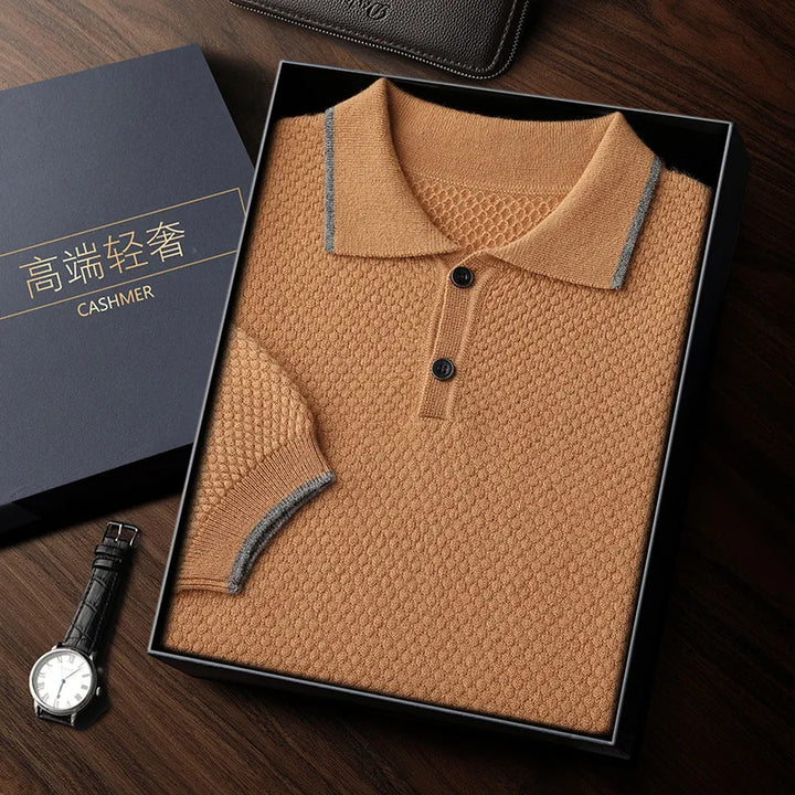 Contrast Trim Knit Sweater Polo