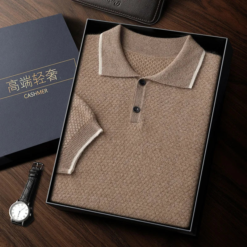Contrast Trim Knit Sweater Polo