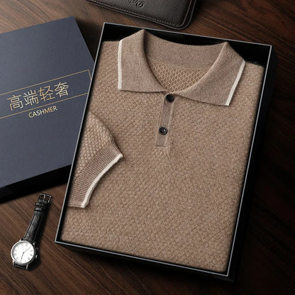 Contrast Trim Knit Sweater Polo