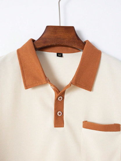 Contrast Trim Polo Lounge Set