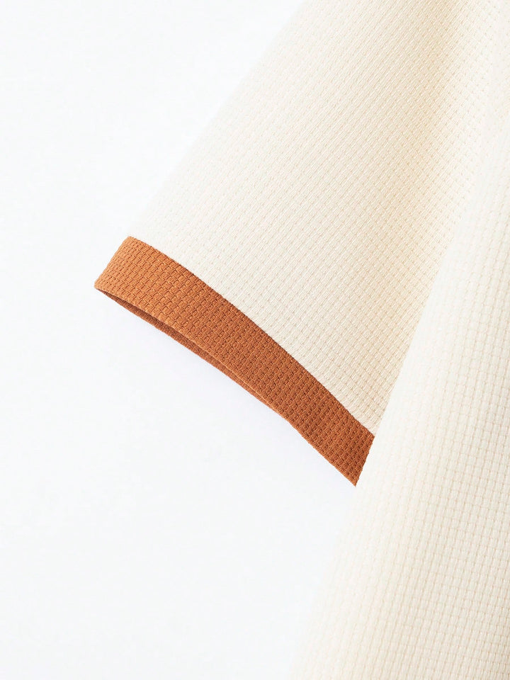 Contrast Trim Polo Lounge Set