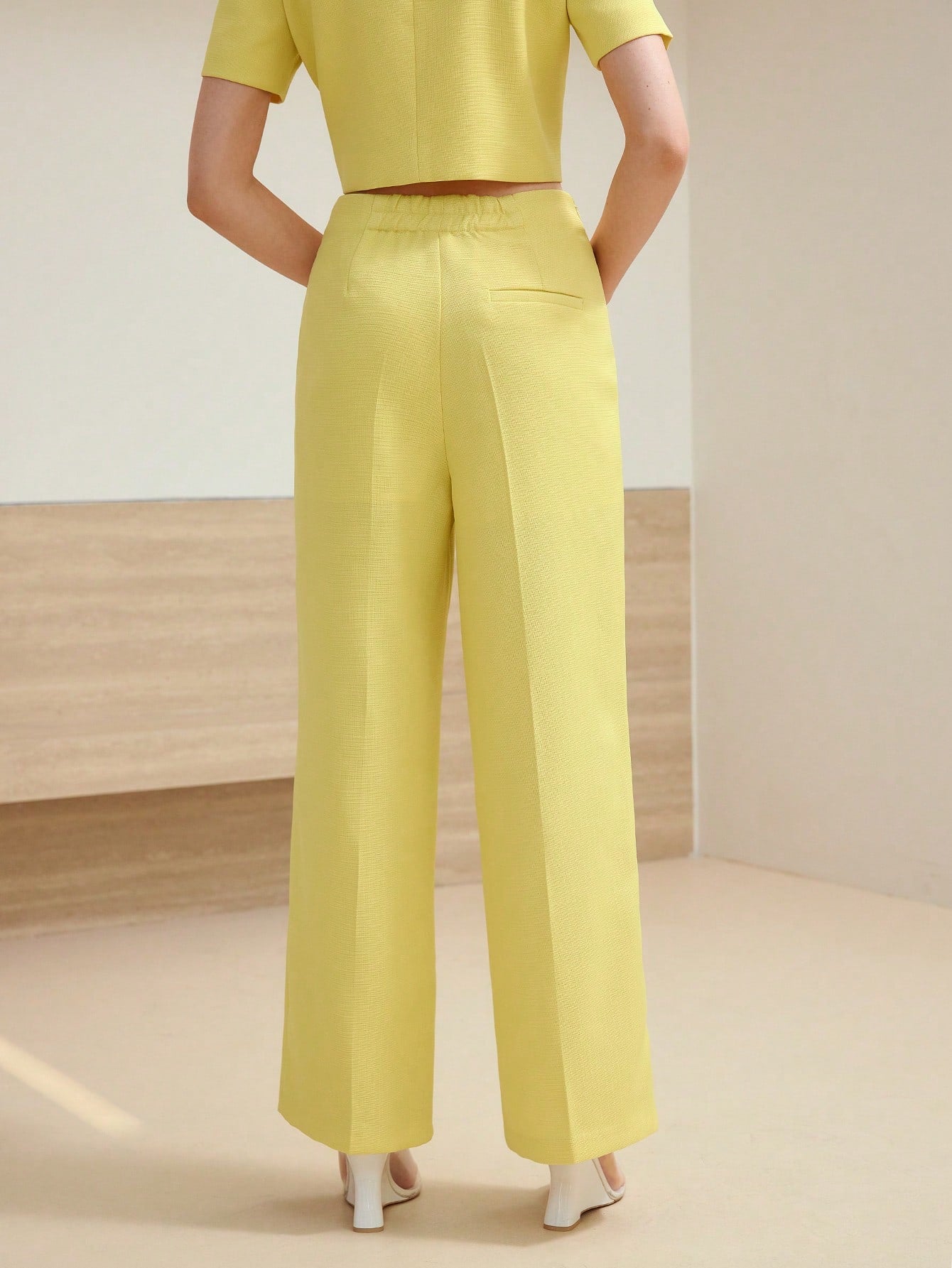 Contrast Trim Short Sleeve Pant Set
