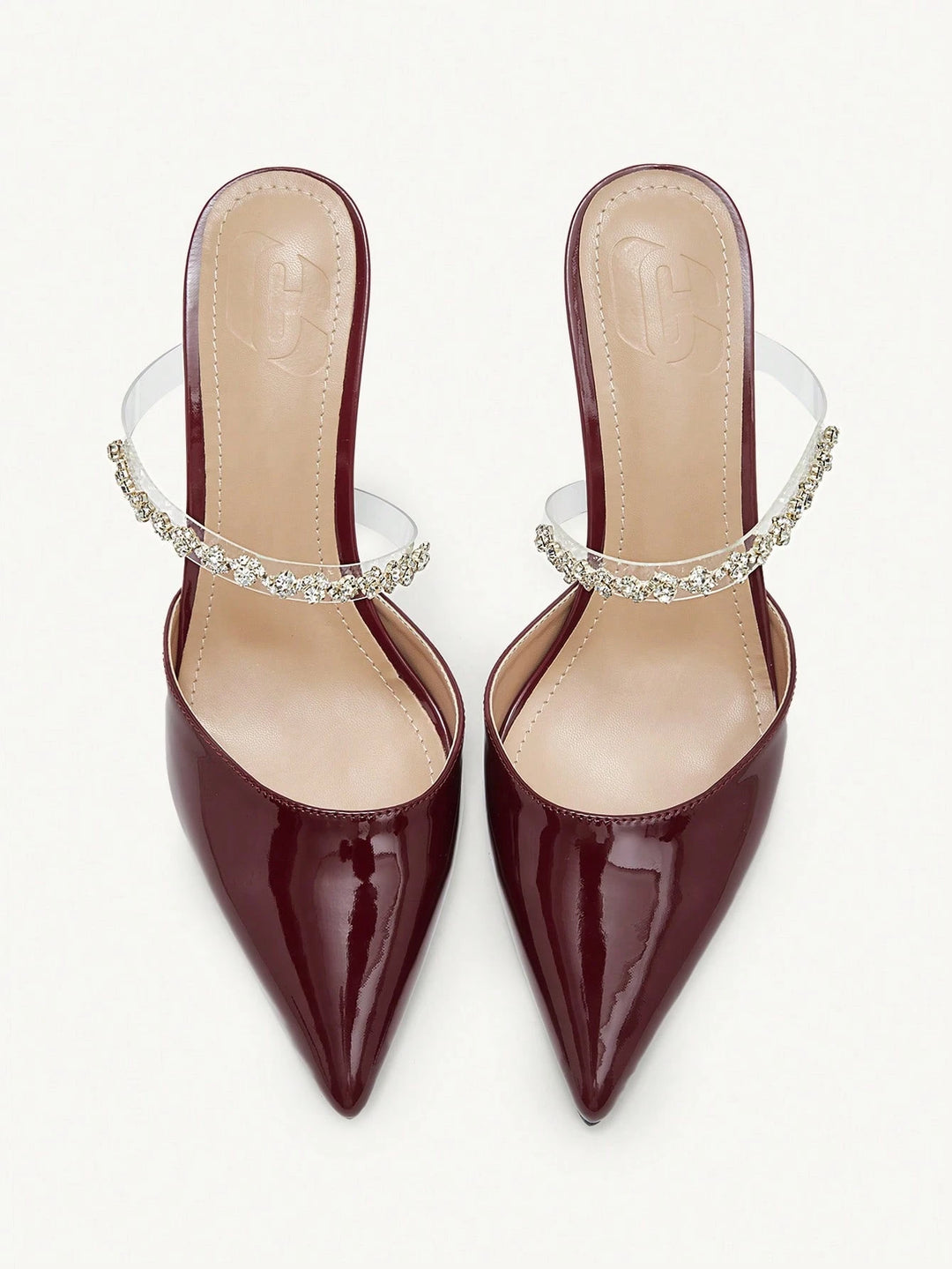Crystal Strap Pointed Toe Mules