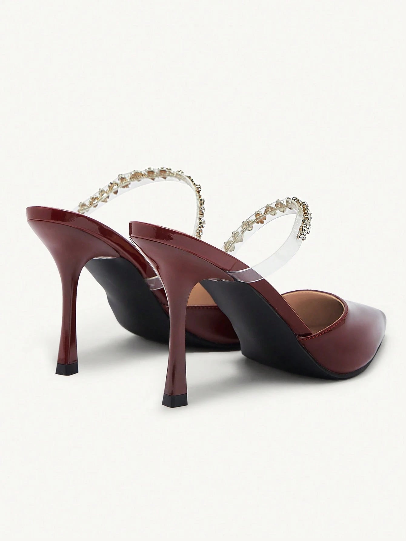Crystal Strap Pointed Toe Mules