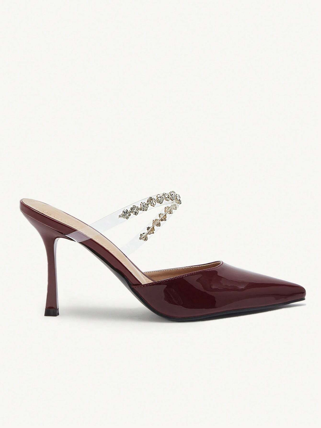 Crystal Strap Pointed Toe Mules