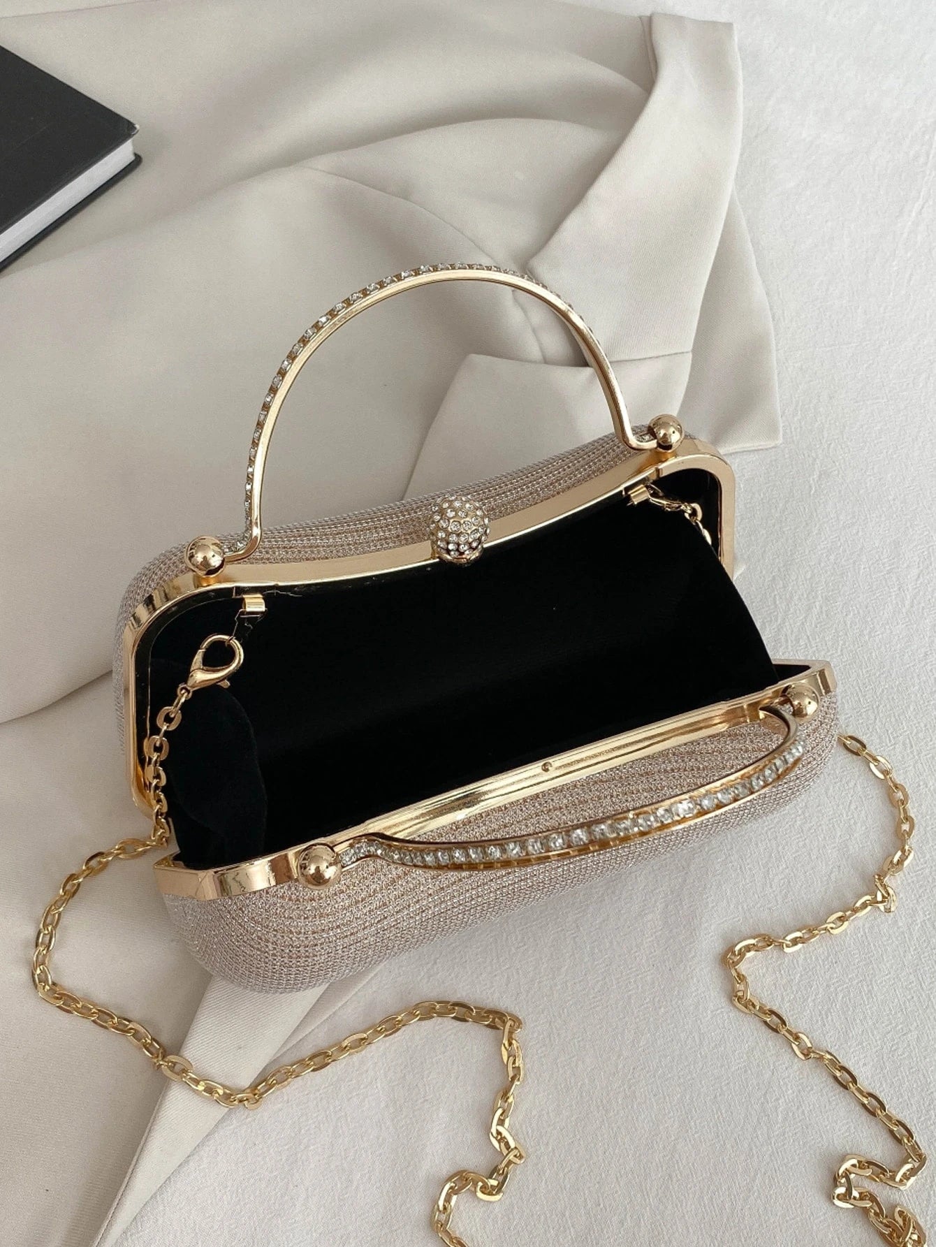 Crystal Top Handle Evening Clutch