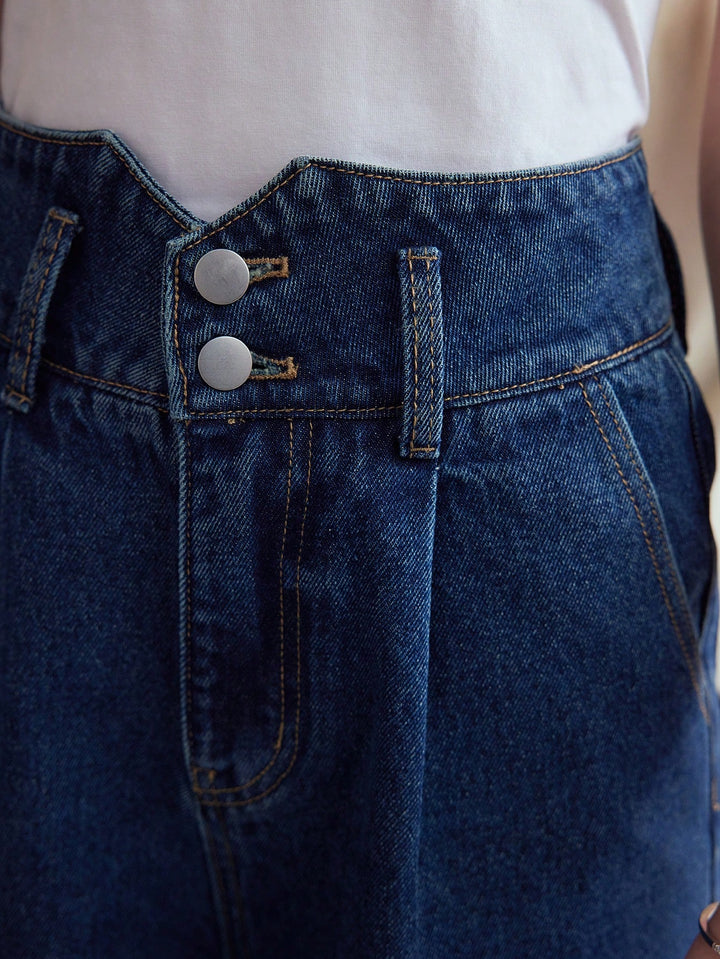 Dark Wash High Waist Wide Leg Jeans